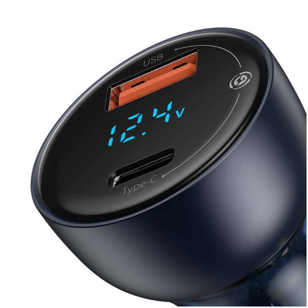 Avto polnilec 12V/24V => USB-A + USB-C 65W PD + PPS + QC Baseus (CCKX-C0G)