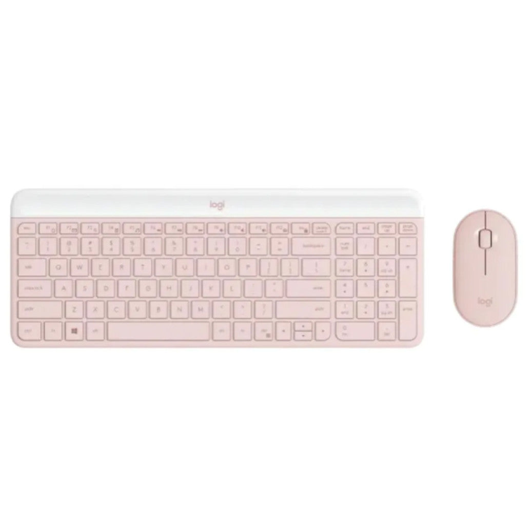 Tipkovnica in miš Logitech brezžična MK470 Combo SLO roza (920-011322)