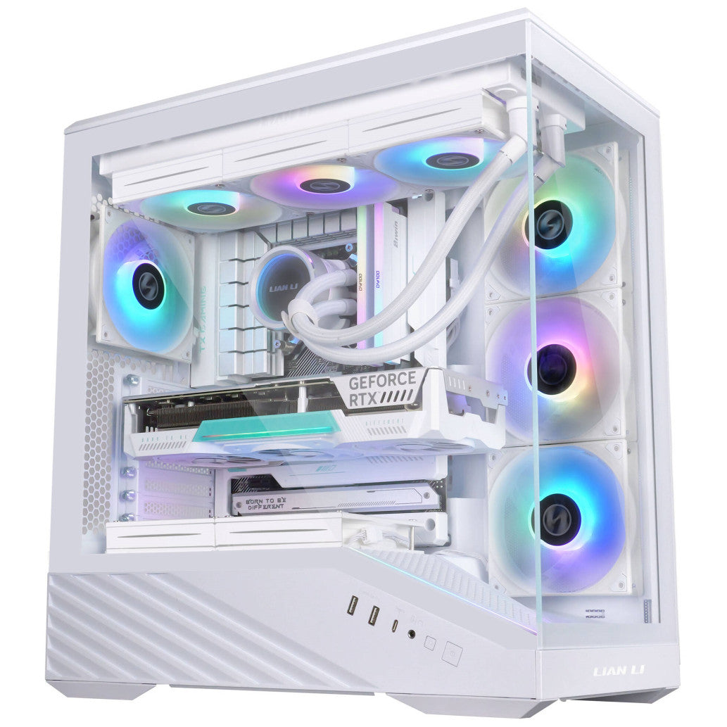 Ohišje Lian-Li Vector V100 MidiATX - bela RGB