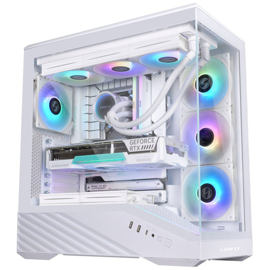 Ohišje Lian-Li Vector V100 MidiATX - bela RGB