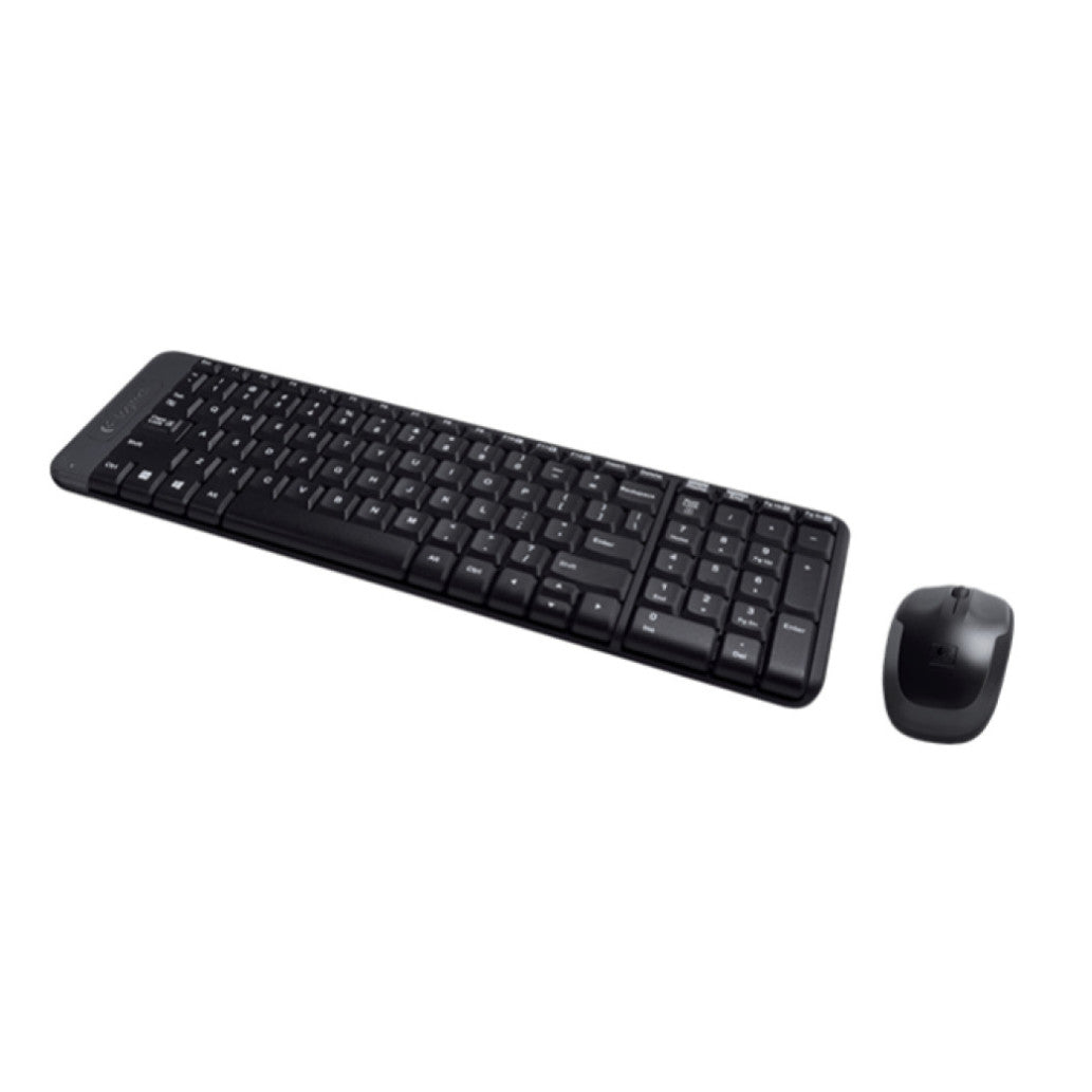 Tipkovnica in miš Logitech brezžična desktop MK220 US international črna (920-003168US)