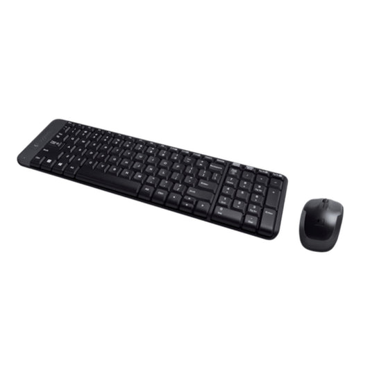 Tipkovnica in miš Logitech brezžična desktop MK220 US international črna (920-003168US)