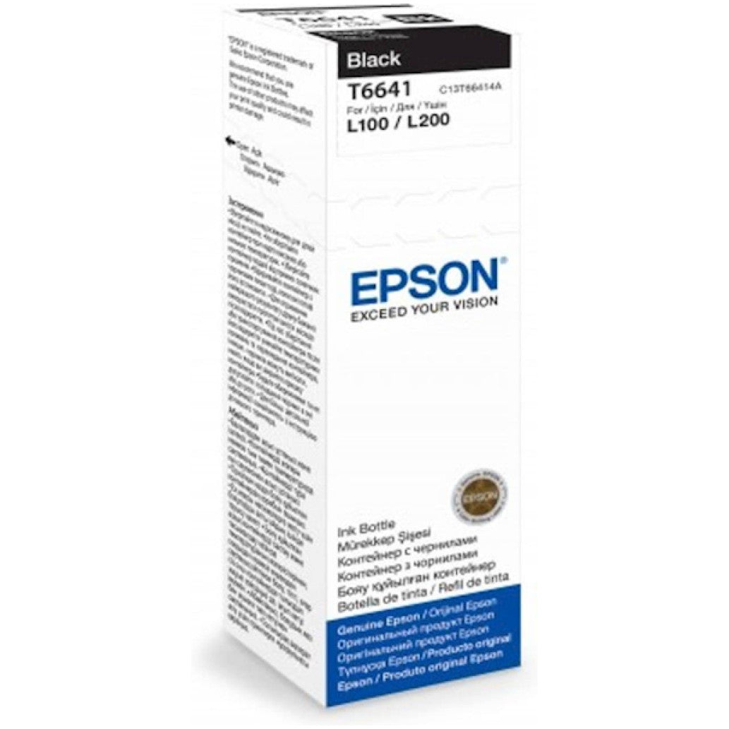 ČRNILO EPSON T 664 14 Črna STEKLENIČKA, 70 ML ZA L100,L200,L210,L300... (C13T66414A)