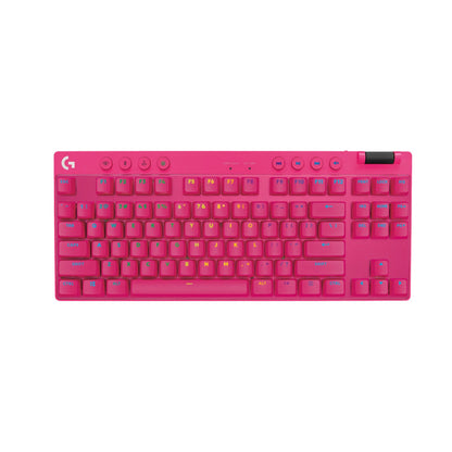 Gaming Tipkovnica brezžična Logitech G PRO X TKL LIGHTSPEED US | SLO gravura roza RGB (920-012159)