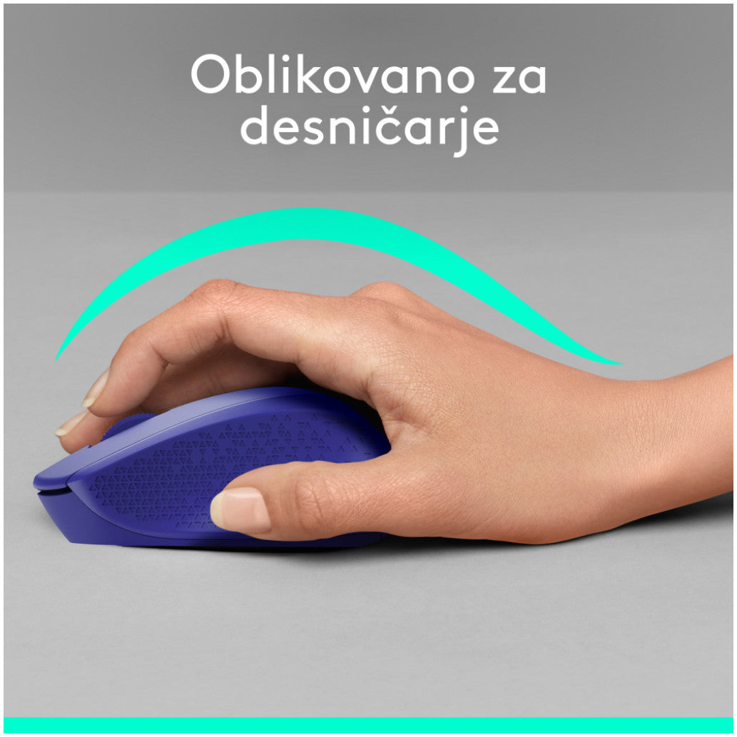 Miš Logitech brezžična optična M330 modra silent plus (910-004910)