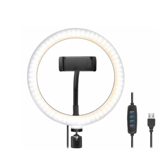 Selfie LED svetlobni obroč Logilink za pametni telefon- tripod ni vključen (AA0151)