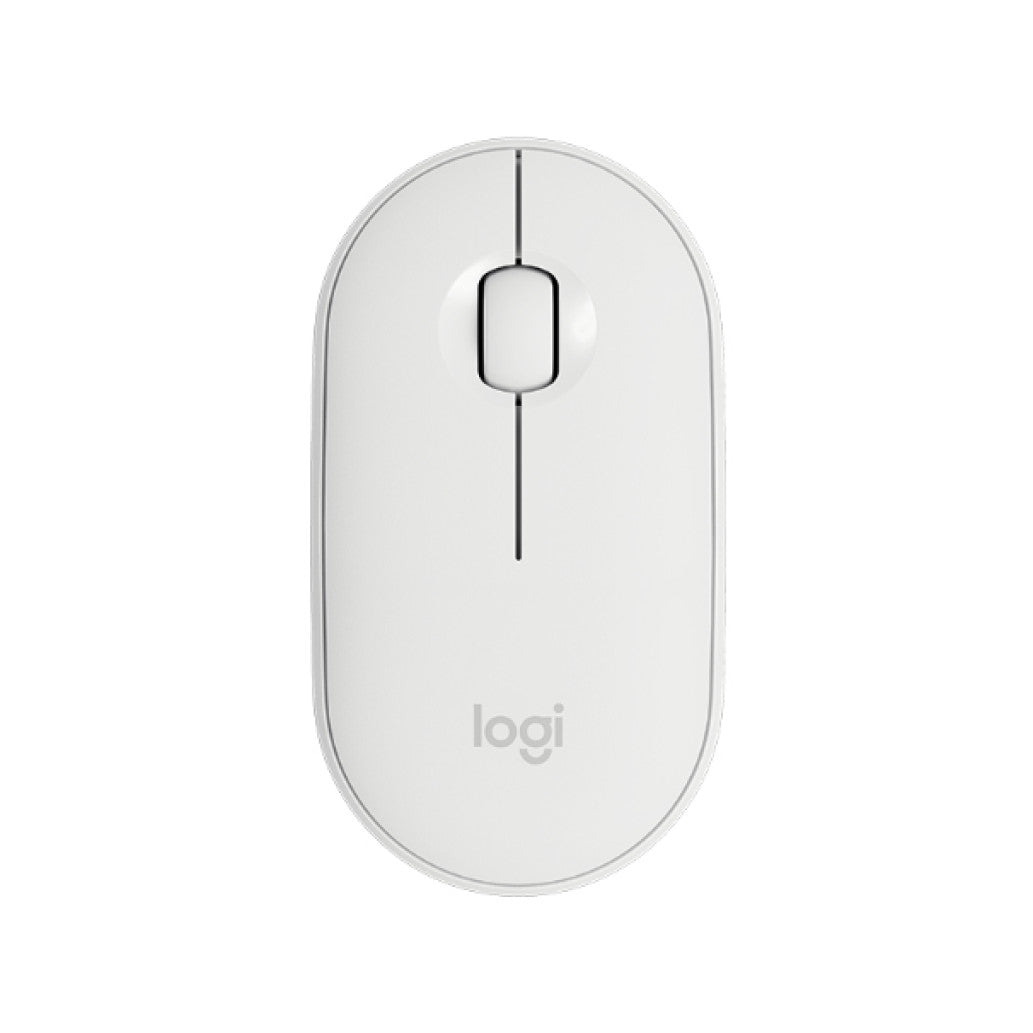Miš Logitech brezžična + Bluetooth optična M350 bela Pebble (910-005716)