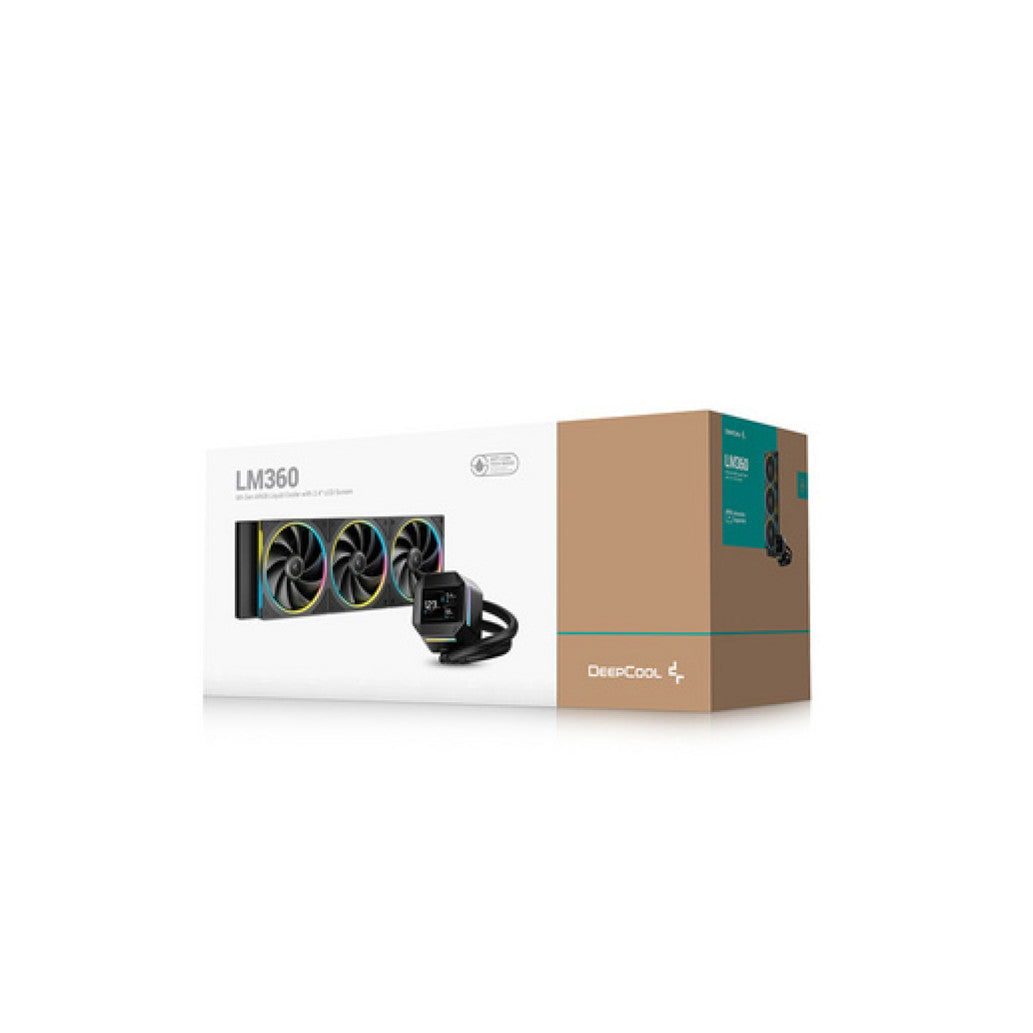 Vodno hlajenje DeepCool LM360 LCD - 360mm ARGB črna (R-LM360-BKDMMC-1)