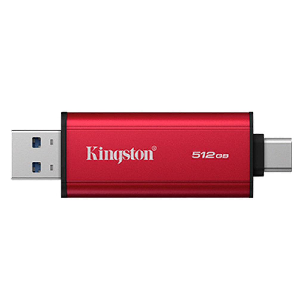 Prenosni disk SSD 512GB USB-C/A Kingston Duo 1050/900MB/s  - črna/rdeča (SPSD/512GB)