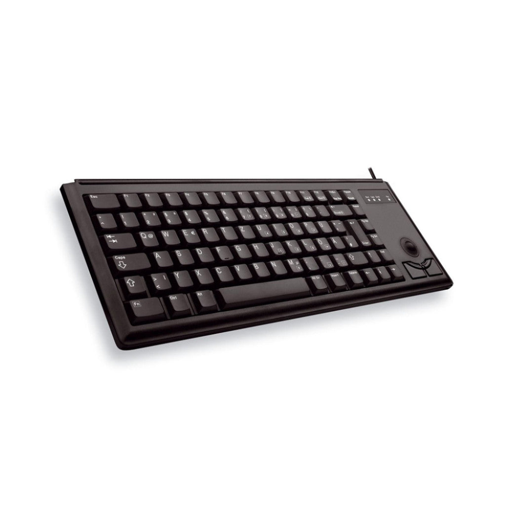 Tipkovnica Žična Cherry G84-4420 UK | črna + vgrajena miška (G84-4420LUBEU-2)