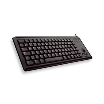 Tipkovnica Žična Cherry G84-4420 UK | črna + vgrajena miška (G84-4420LUBEU-2)