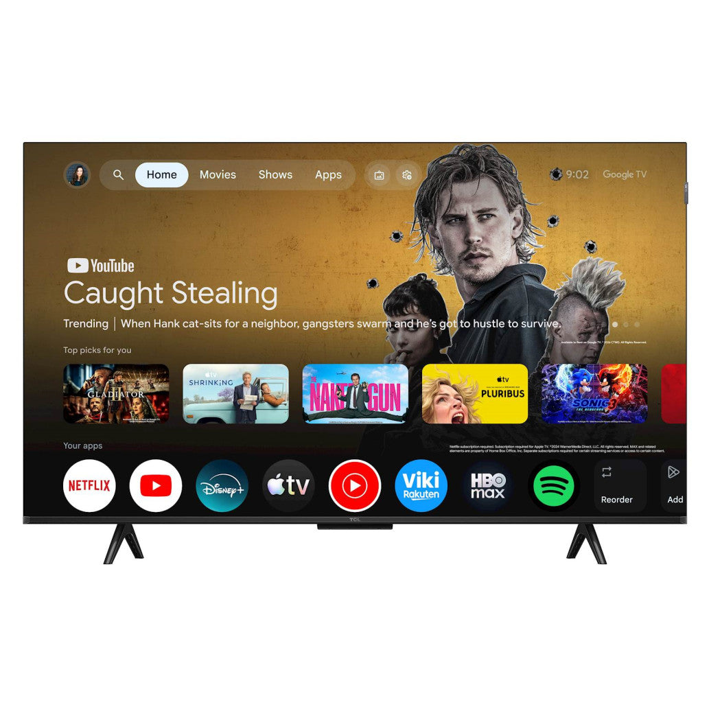 TV sprejemnik TCL 43,0" 109,2 cm 43P7L 3840x2160 QLED Google TV 3xHDMI 2xUSB BT WiFi  Dolby Vision