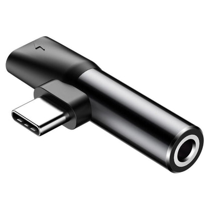 Adapter Audio USB-C M => 3,5mm Ž + USB-C Ž za polnjenje BASEUS - črn (CATL41-01) EOLS-P