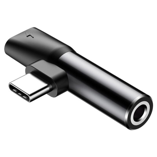 Adapter Audio USB-C M => 3,5mm Ž + USB-C Ž za polnjenje BASEUS - črn (CATL41-01) EOLS-P