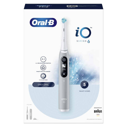 Zobna ščetka Braun Oral-B iO Series 6  električna polnilna s senzitive glavo bela (445258)