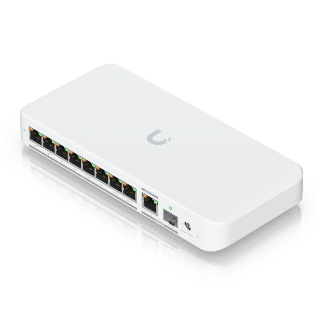 STIKALO 8-PORT + 1x SFP/RJ45 10GbE Ubiquiti UniFi 2,5Gbp/ PoE 196W (USW-FLEX-2.5G-8-POE)