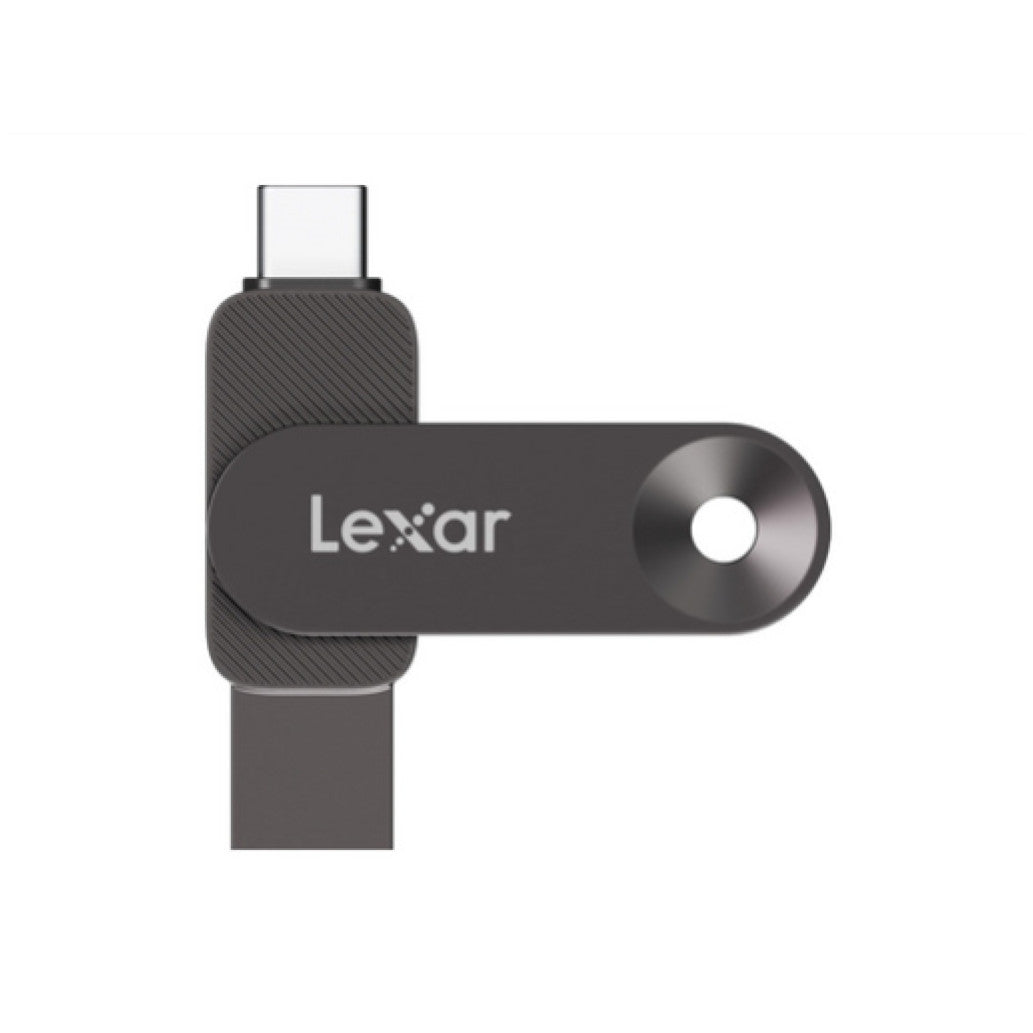 Spominski ključek 512GB USB3.2/USB-C Lexar JumpDrive Dual D500 400MB/s kovinski vrtljiv črno-srebrn (LJDD500512G-BNQNG)