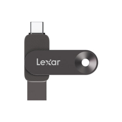 Spominski ključek 512GB USB3.2/USB-C Lexar JumpDrive Dual D500 400MB/s kovinski vrtljiv črno-srebrn (LJDD500512G-BNQNG)