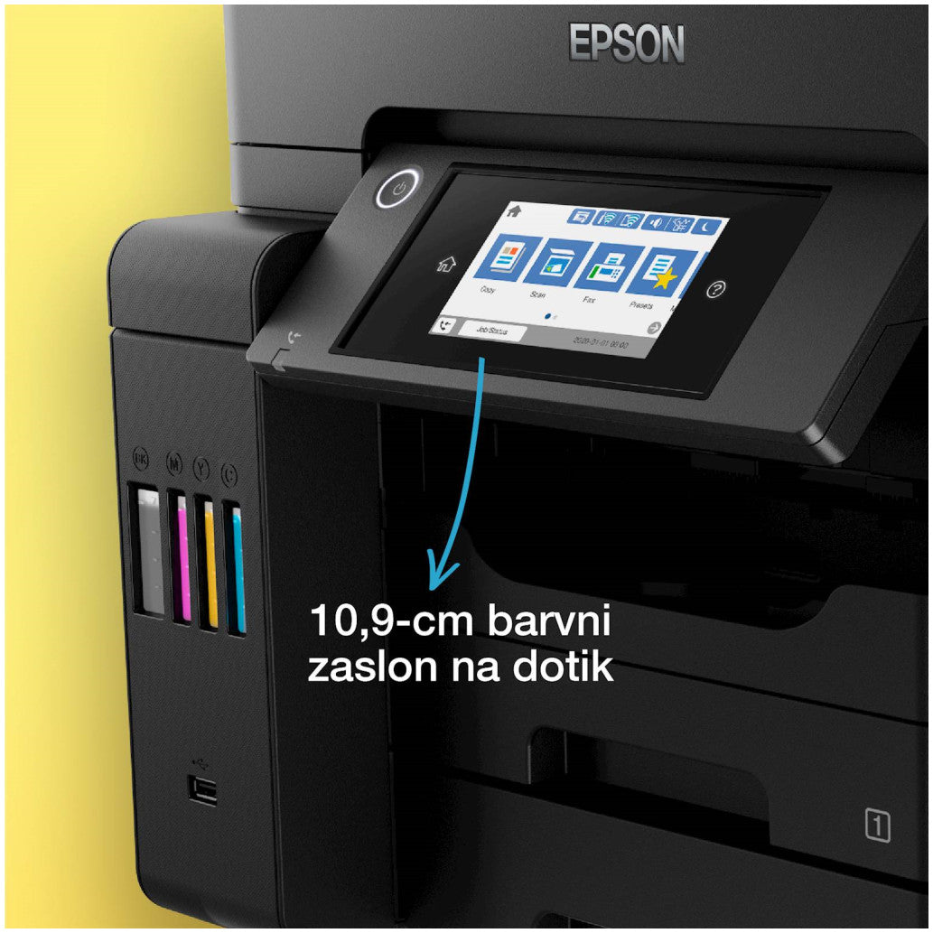 Tiskalnik multifunkcijski brizgalni barvni Epson EcoTank Office Pro L6570 A4 duplex tisk duplex skeniranje USB LAN WiFi 21ppm (C11CJ29402)