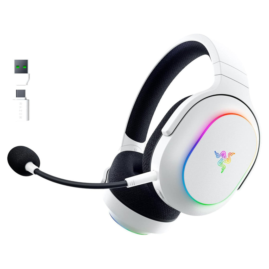 Slušalke brezžične Razer naglavne z mikrofonom BT/USB-C Barracuda X Chroma bele (RZ04-05220200-R3M1)