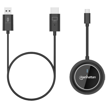 Brezžični komplet Manhattan HDMI / USB-C za prenos slike 30m 1920x1080 črn (520653)