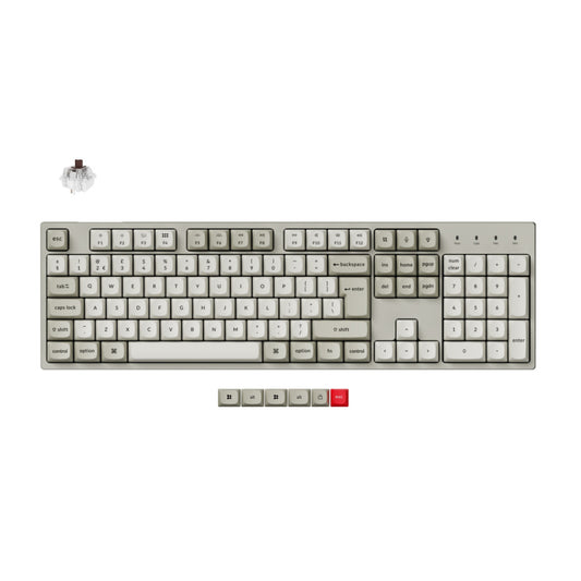Mehanska Tipkovnica Žična Keychron C2 Pro 8K QMK UK | siva RGB (Brown switch) (C2PX-M3-UK)