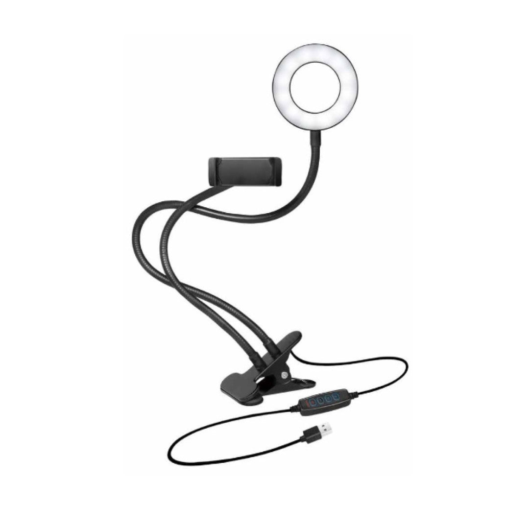 Selfie LED svetlobni obroč Logilink za pametni telefon z nosilcem/sponko (AA0150) EOLS-P