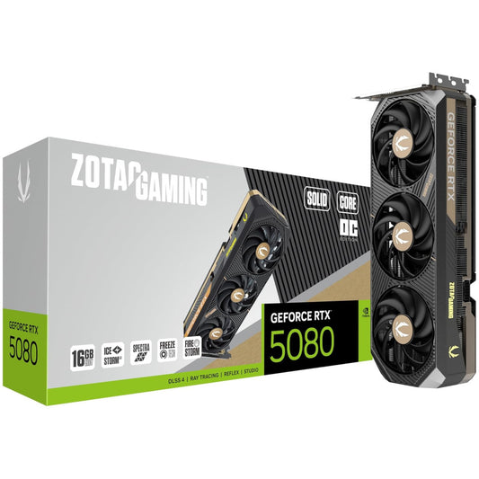 Grafična kartica nVidia RTX5080 Zotac Solid Core OC - 16GB GDDR7 (ZT-B50800J2-10P)