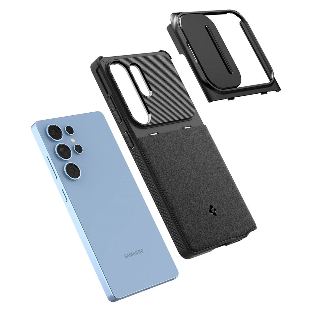 Ovitek za mobilni telefon Samsung Galaxy S25 Ultra Oprtik Armor Spigen črn (ACS08969)