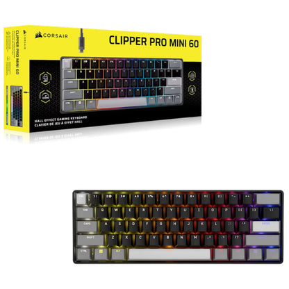 Gaming Tipkovnica Žična Corsair Clipper Pro Mini 60 US | črna RGB (CH-979101J-NA)