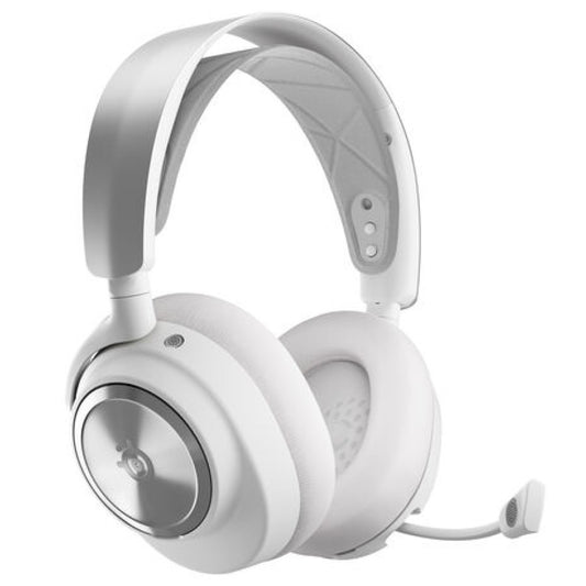 Slušalke brezžične SteelSeries naglavne z mikrofonom BT USB Arctis Nova Pro bele ANC (61524)