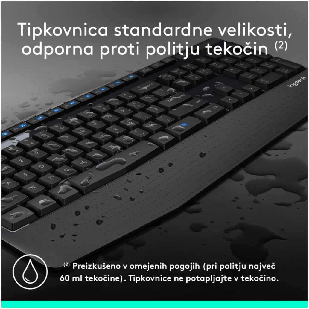 Tipkovnica  +MIŠ Logitech Brezžična Desktop MK345 Combo, SLO gravura (920-006489)