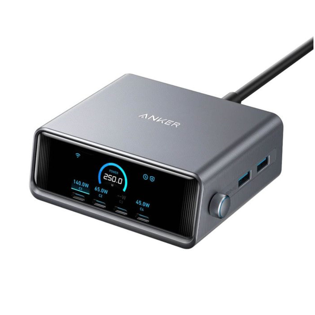 Polnilna postaja 6v1 250W Anker Prime GaN črn (A2345341)