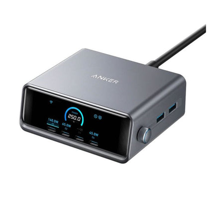 Polnilna postaja 6v1 250W Anker Prime GaN črn (A2345341)