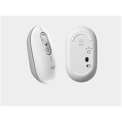 Miš brezžična + Bluetooth Logitech POP bela (910-007411)