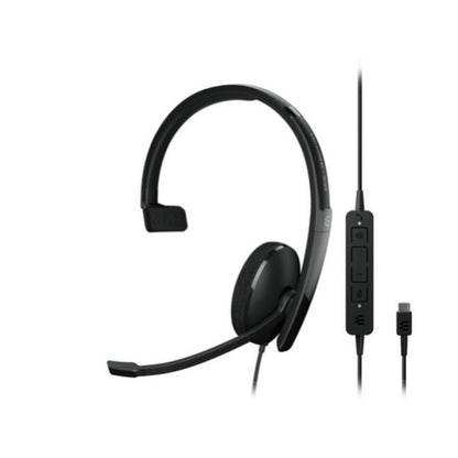 Slušalke žične EPOS naglavne z mikrofonom USB-C ADAPT 130T črne mono (1000903)