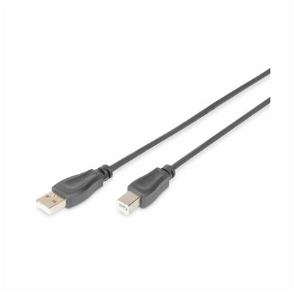 Kabel USB A => B 0,50m dvojno oklopljen transparent Digitus (AK-300105-005-S)