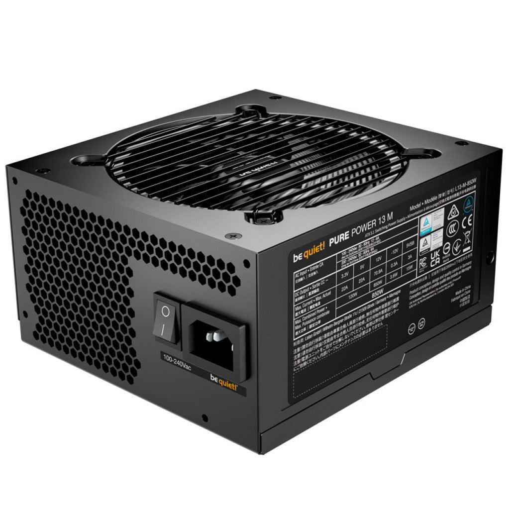 Napajalnik - 850W be quiet! Pure Power 13 M 80Plus Gold 92,8% ATX 3.1 Modular 120mm črna (BP027EU)