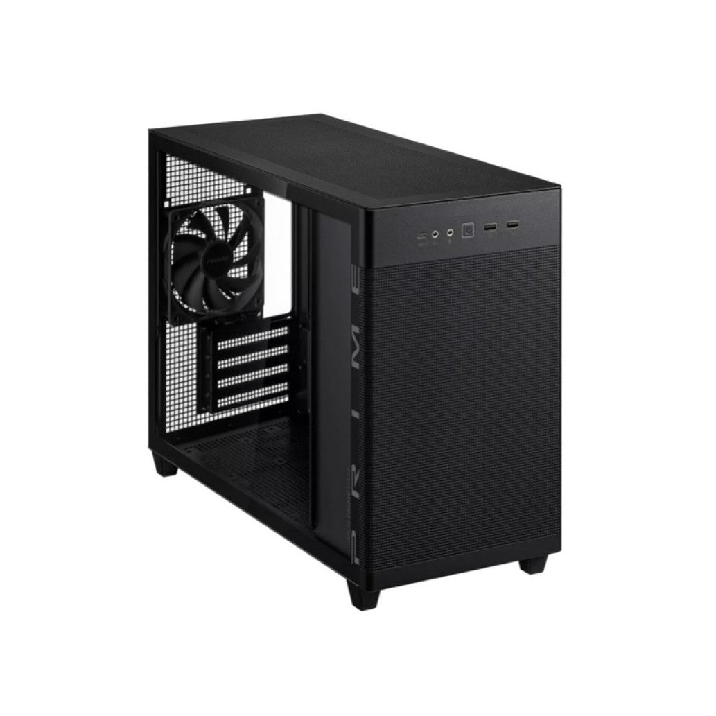 Ohišje Asus Prime AP201 (steklena stranica) miniATX - črna