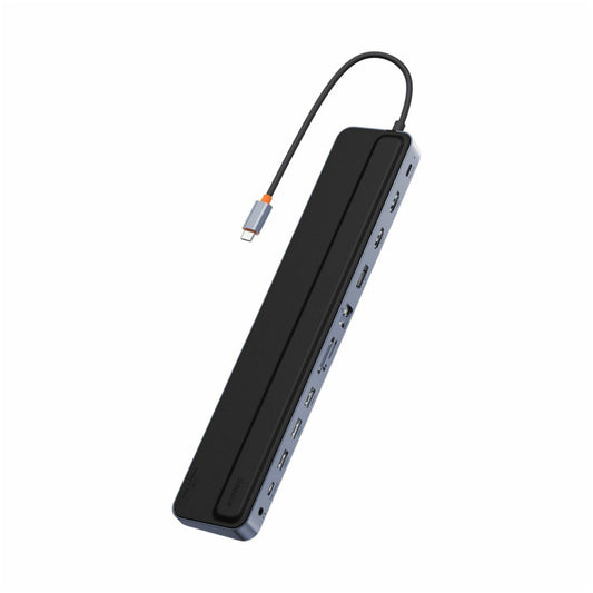 Priklopna postaja USB-C => BASEUS EliteJoy Gen2 2xHDMI 1xDisplayPort 3xUSB USB-C 100W RJ45 Čitalec kartic (WKSX030213)