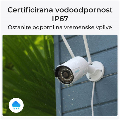 Zunanja nadzorna kamera Reolink 5 MP WiFi napajalnik horizontalno 80°/vertikalno 42° montažna nočni pogled (W320 White)