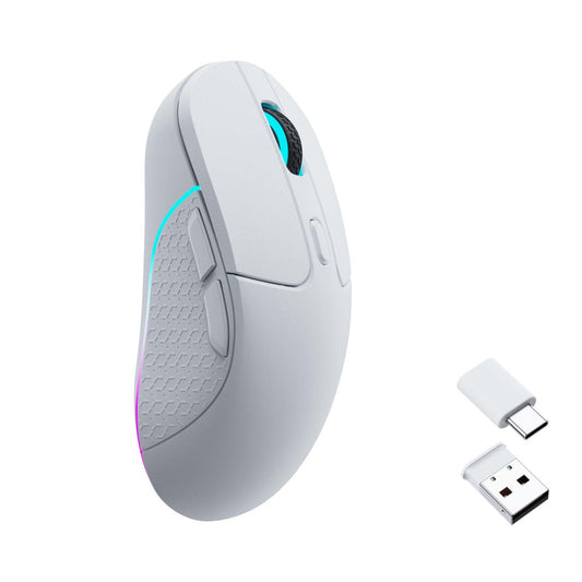 Gaming miška brezžična, bluetooth, USB Keychron M3 , bela (M3-A3)