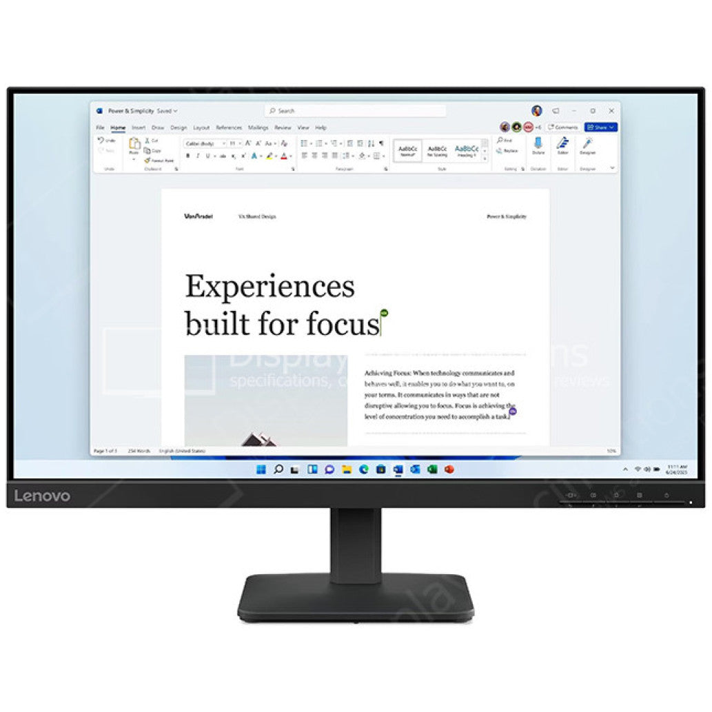 Monitor Lenovo 60,5 cm (23,8") L24-41 1920x1080 100Hz IPS 4ms VGA HDMI  sRGB99%
