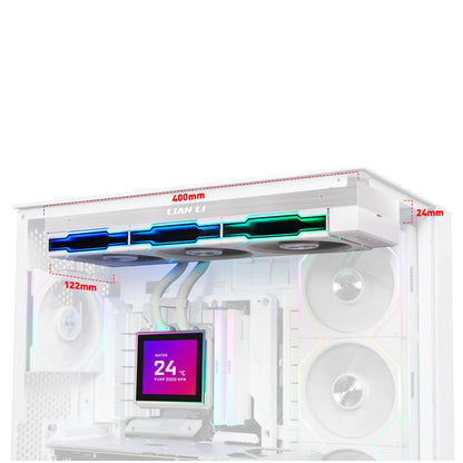 Vodno hlajenje Lian-Li HydroShift II LCD-S 360TL - 360mm RGB bela (WASE-999)