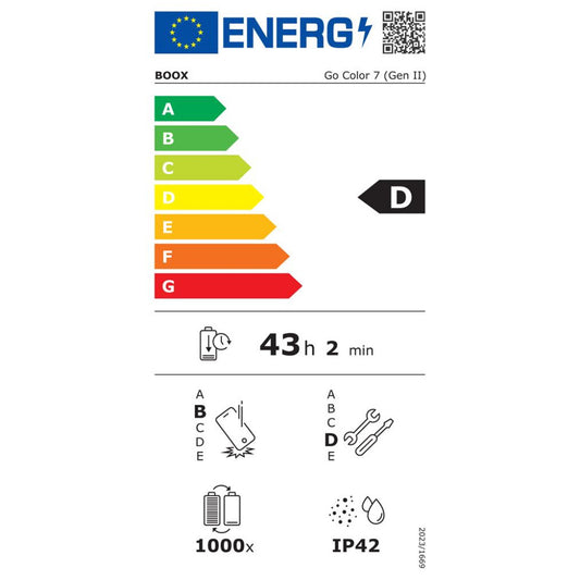 E-bralnik/tablični računalnik 17,78 cm (7") Onyx Boox GO Color 7 Gen II 6GB/64GB Android 13 Wi-Fi  BT USB-C microSD črn