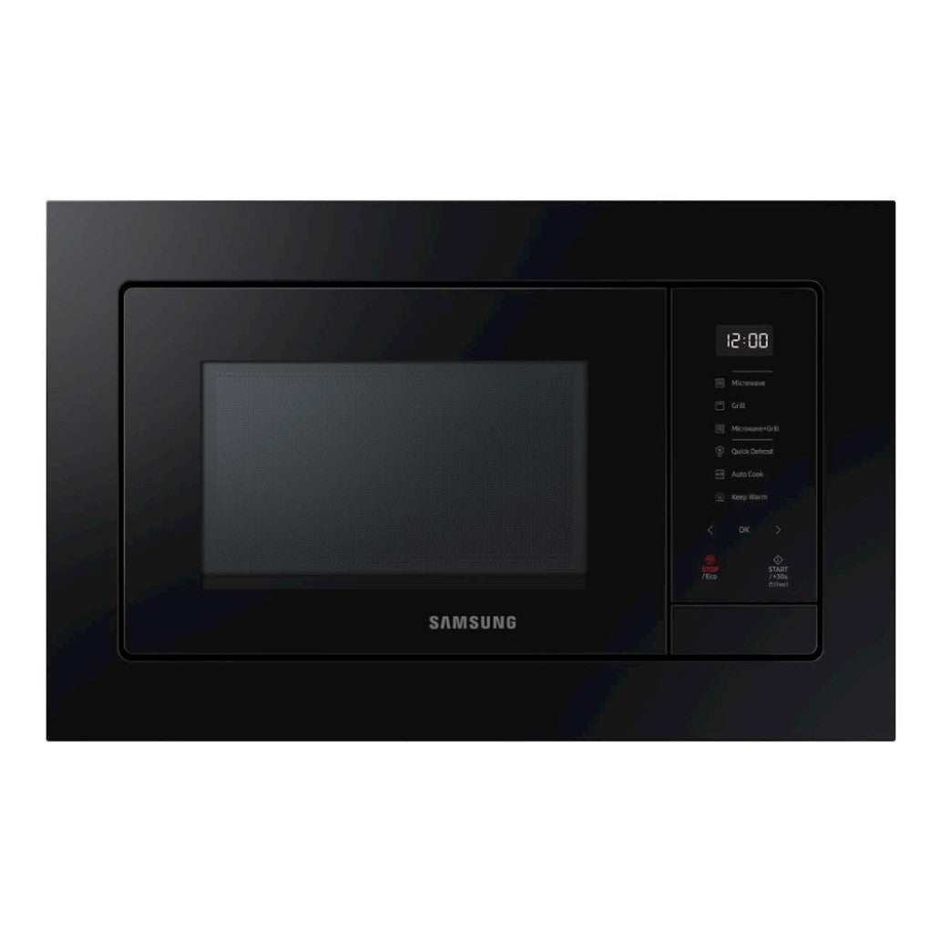 Vgradna mikrovalovna pečica Samsung MG23A7318CK/E2, 23l/800W/1100W-žar črno steklo
