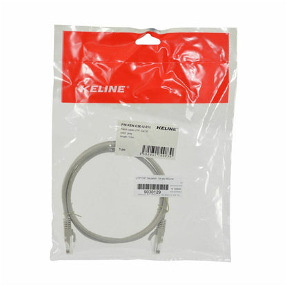KABEL PATCH UTP Cat.5e  1,00m RJ45 10/100 KELine - siv (KEN-C5E-U-010)