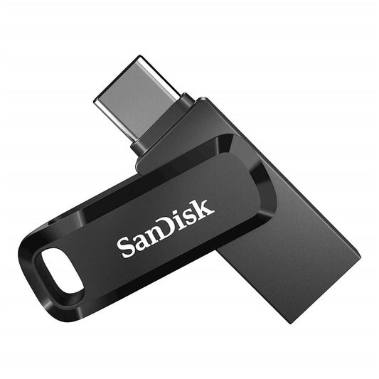 Spominski ključek 64GB USB-C USB3.2 Sandisk Dual Drive Go 150MB/s plastičen vrtljiv črn (SDDDC3-064G-G46)