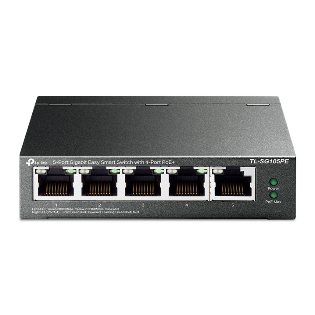 STIKALO 5-PORT TL-SG105PE Easy Smart Switch 100/1000 4-Port PoE+ (TL-SG105PE)