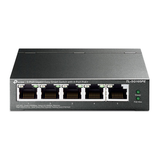 STIKALO 5-PORT TL-SG105PE Easy Smart Switch 100/1000 4-Port PoE+ (TL-SG105PE)